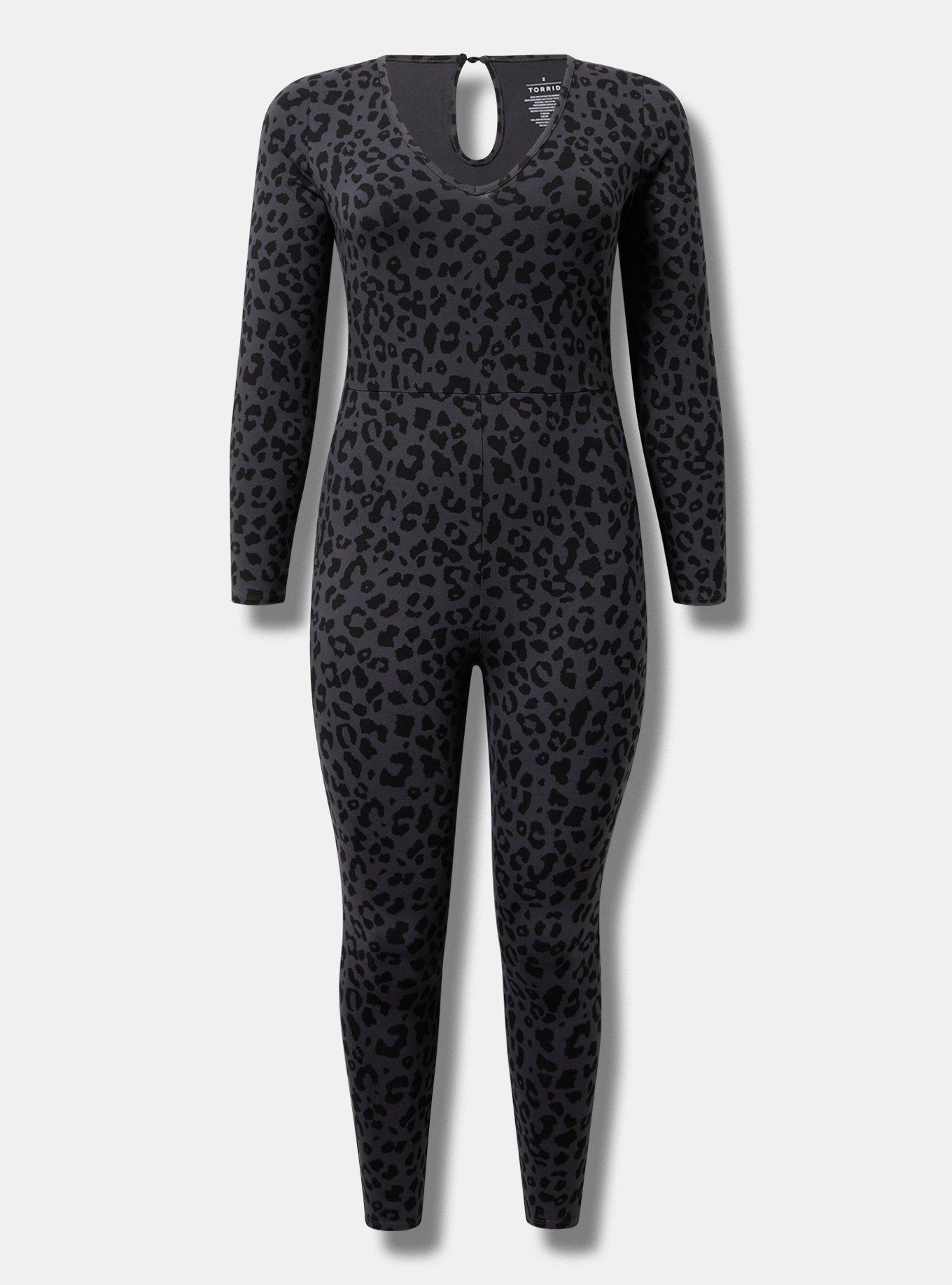 Leopard Long Sleeve Liquid Bodysuit