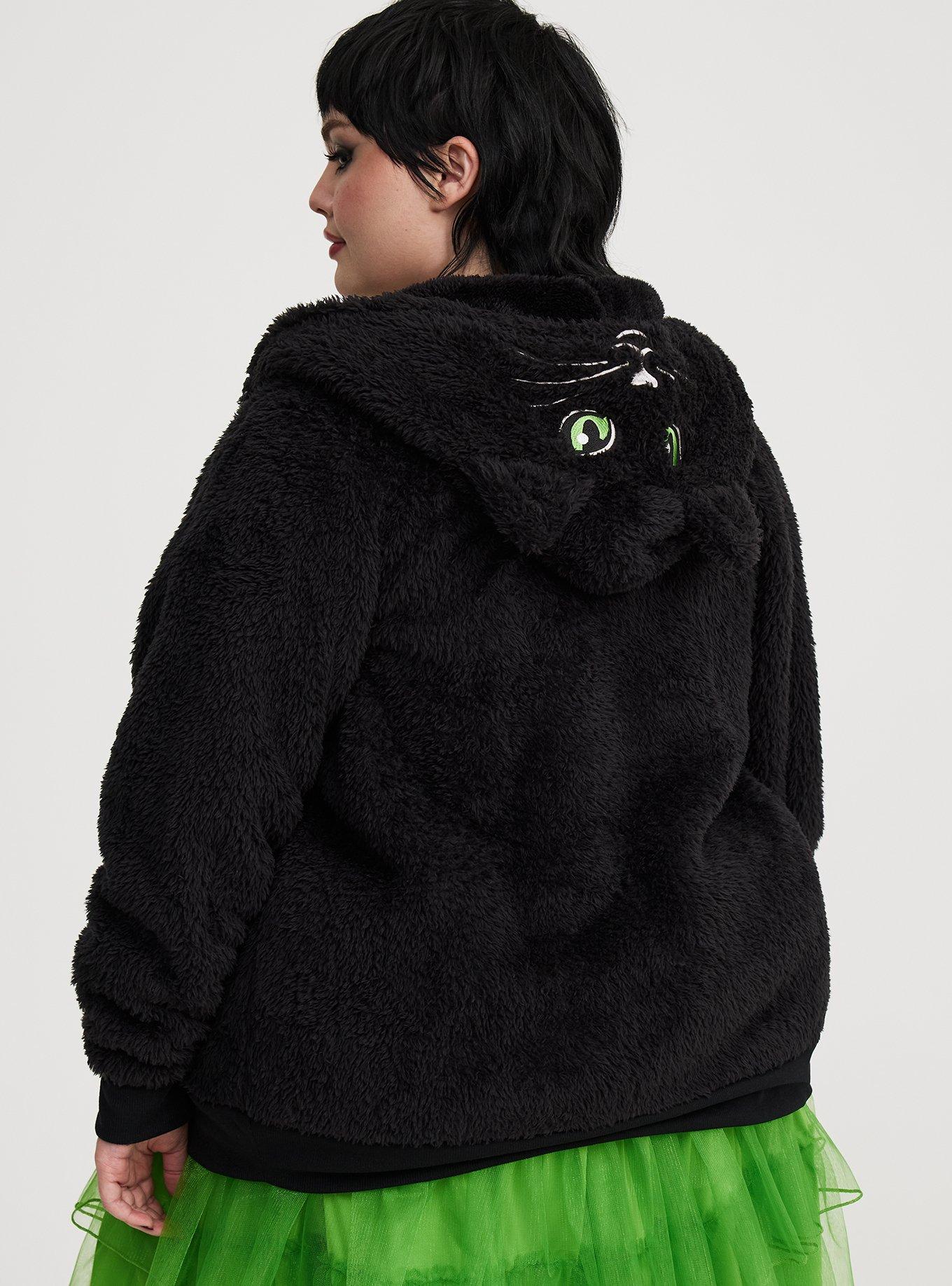Halloween Fuzzy Cat Hoodie