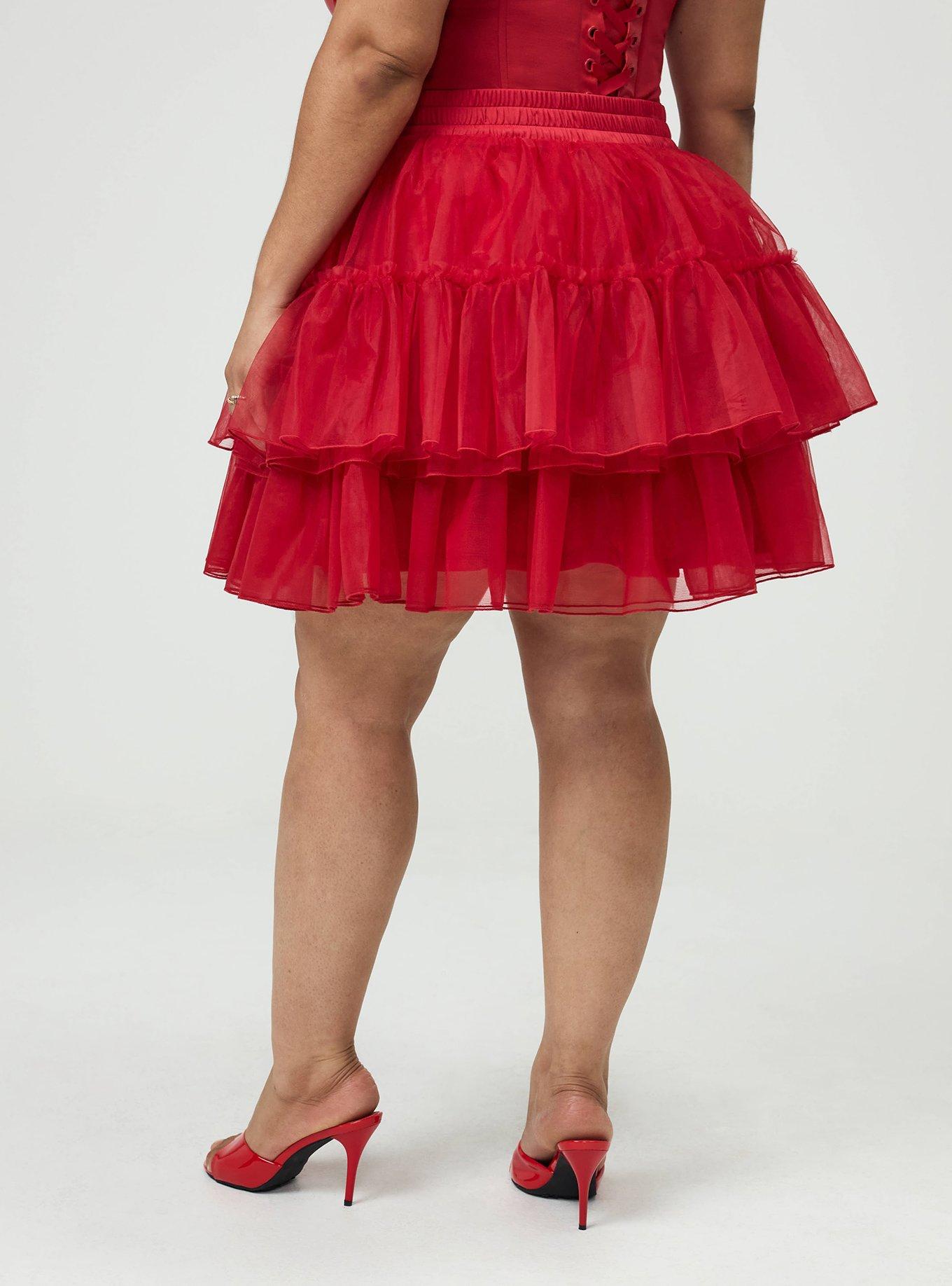 Halloween Tutu Skirt, JESTER RED, alternate