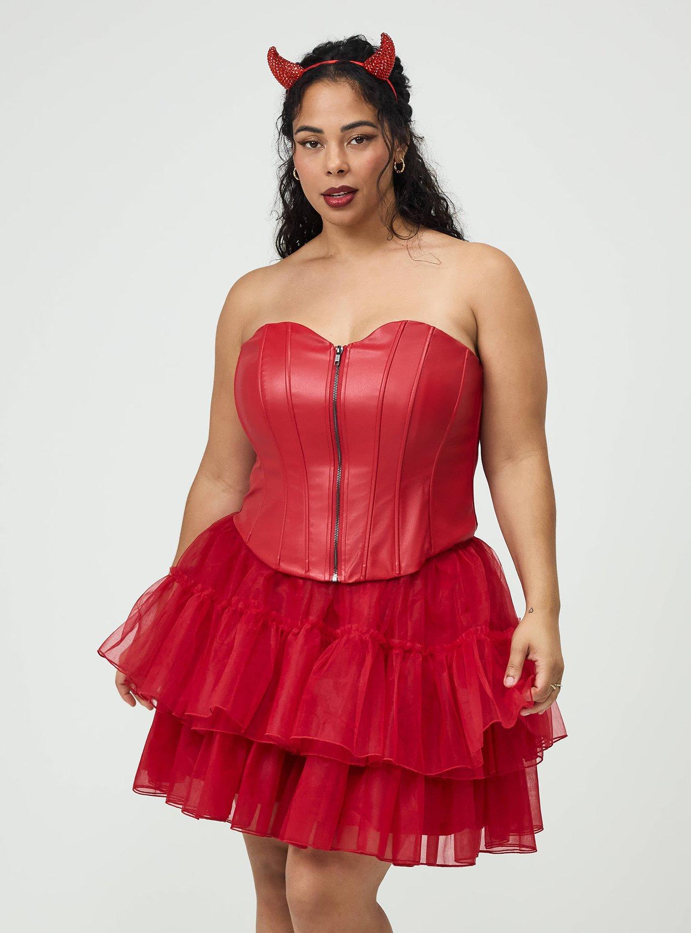 Halloween Tutu Skirt, JESTER RED, alternate