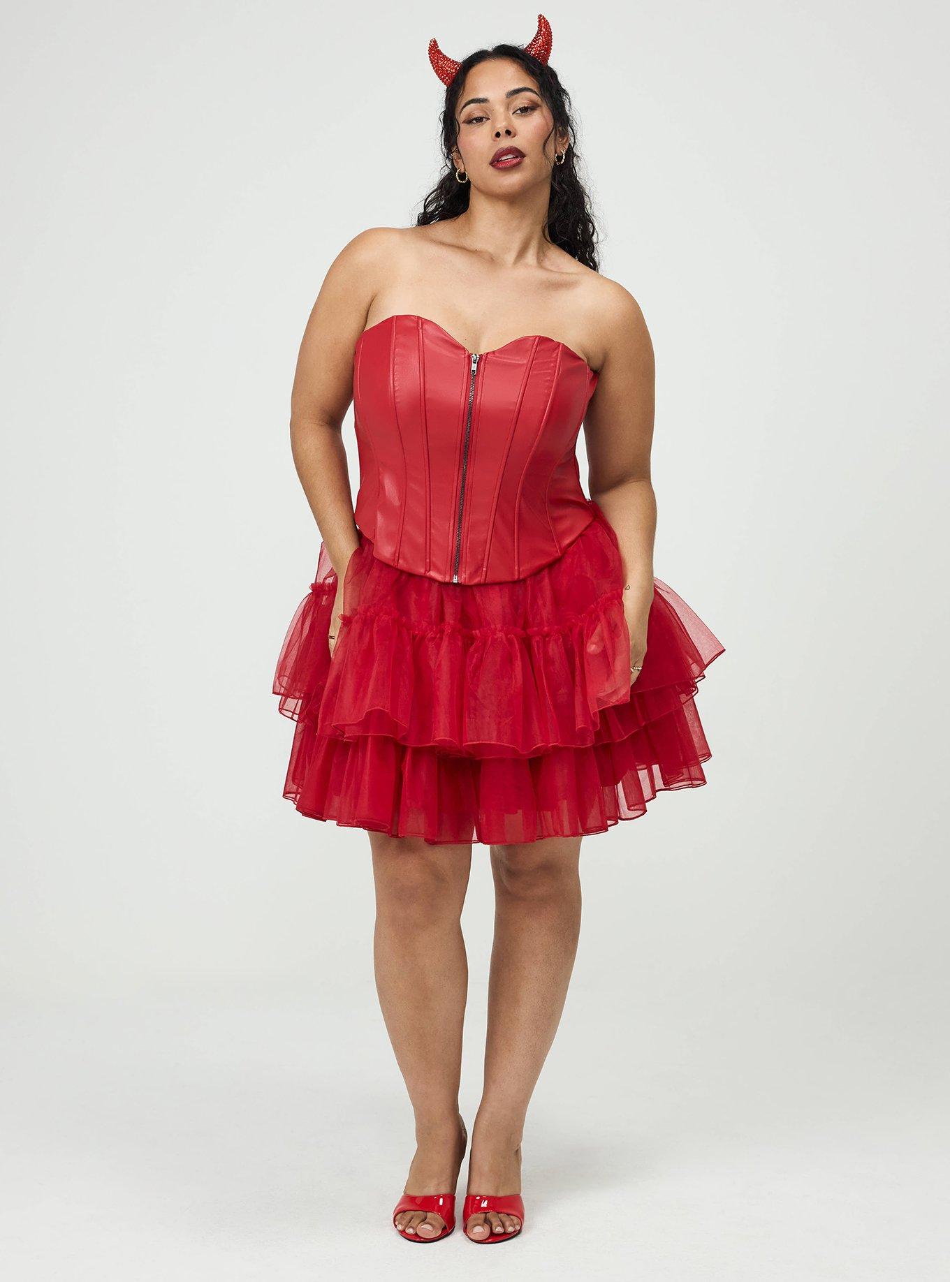 Halloween Tutu Skirt, JESTER RED, alternate