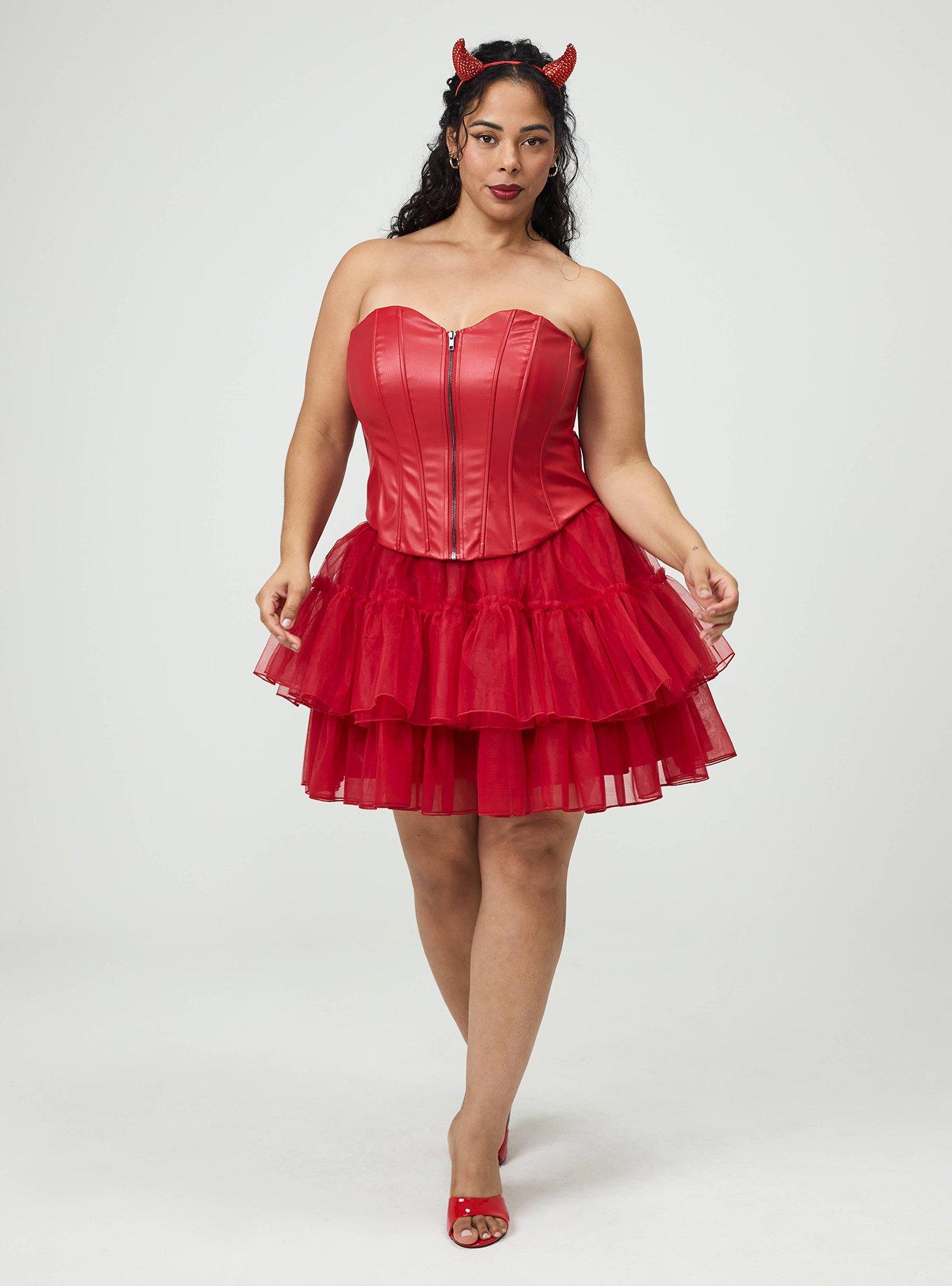 Halloween Tutu Skirt, JESTER RED, hi-res
