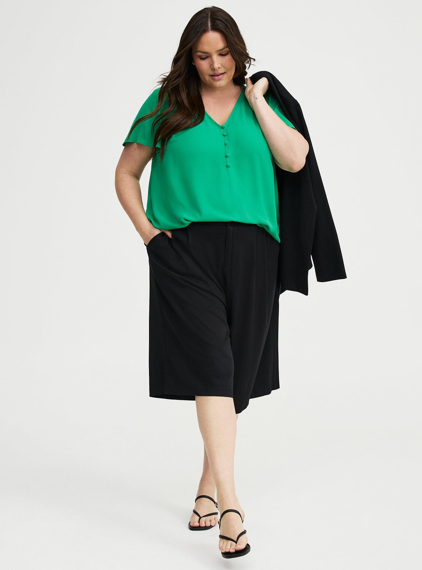 Harper Georgette Pullover Flutter Sleeve Blouse, JELLY BEAN, alternate