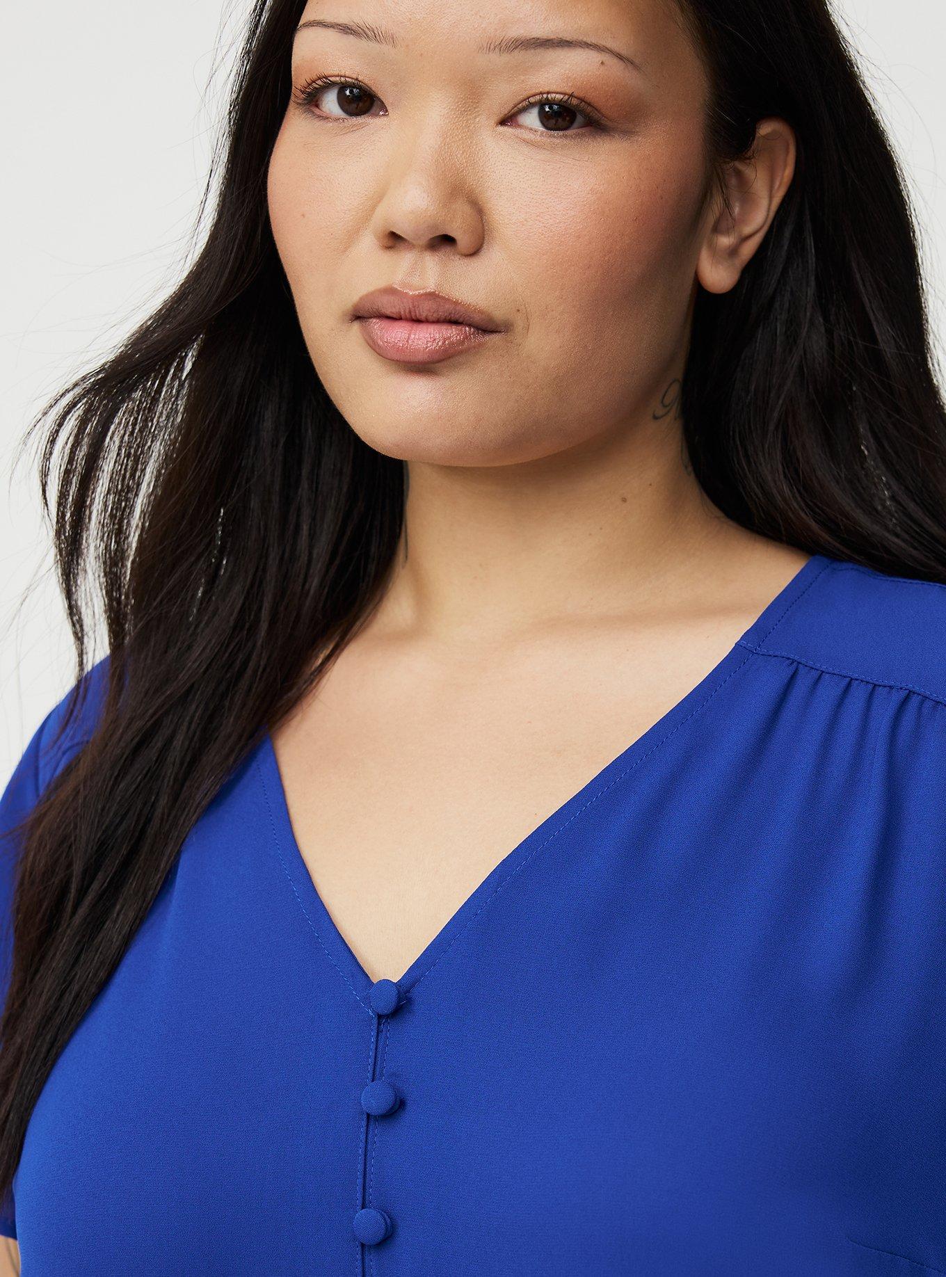 Harper Georgette Pullover Flutter Sleeve Blouse, SURF THE WEB, alternate