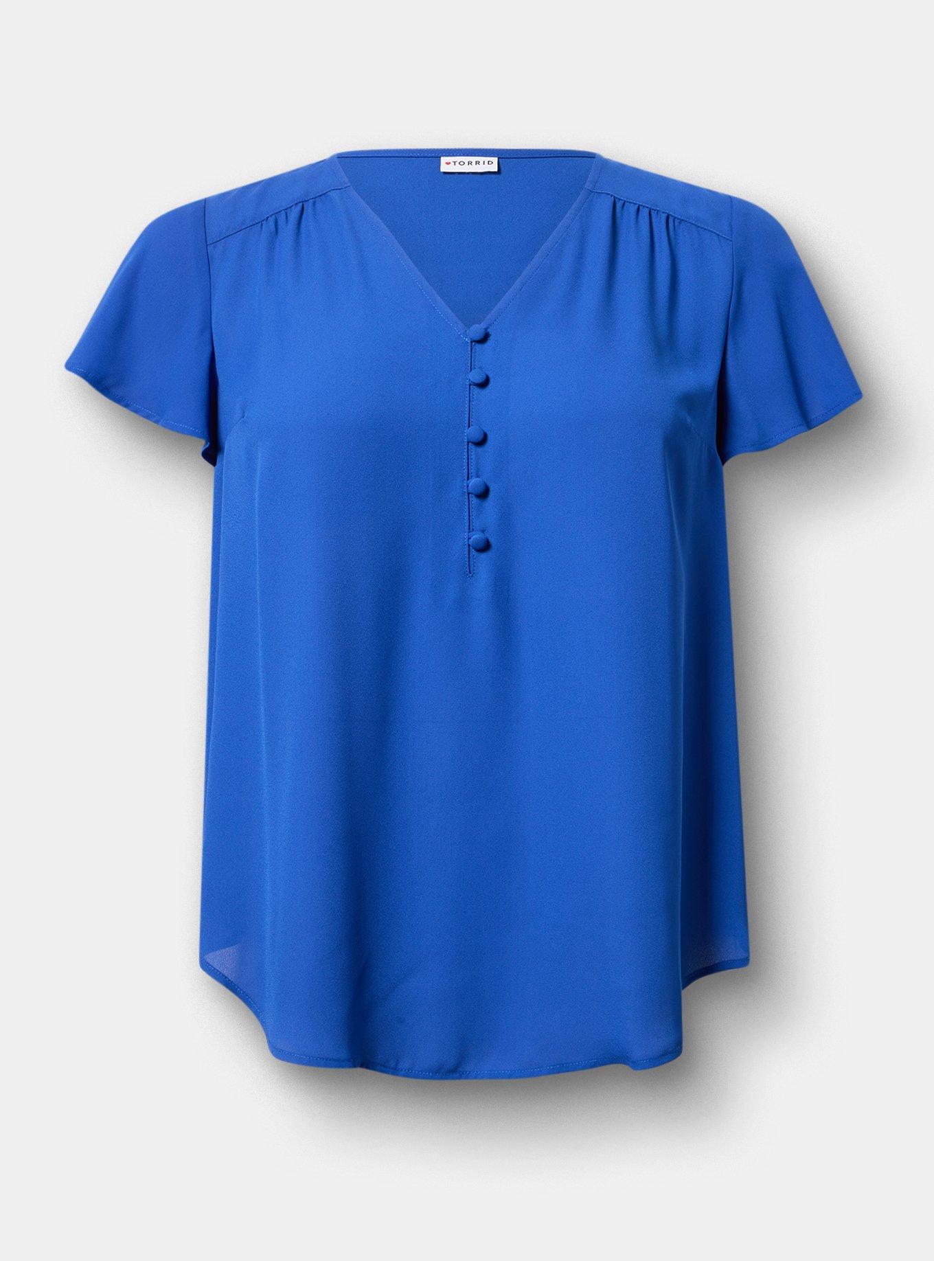 Harper Georgette Pullover Flutter Sleeve Blouse, SURF THE WEB, hi-res