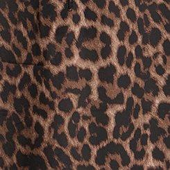 Harper Georgette Pullover Flutter Sleeve Blouse, ON THE PROWL LEOPARD CHOCOLATE, swatch
