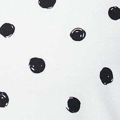 Harper Georgette Pullover Flutter Sleeve Blouse, SCRIBBLE DOT WHITE, swatch