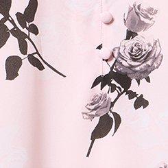 Harper Georgette Pullover Flutter Sleeve Blouse, ROSEALINE FLORAL PINK, swatch