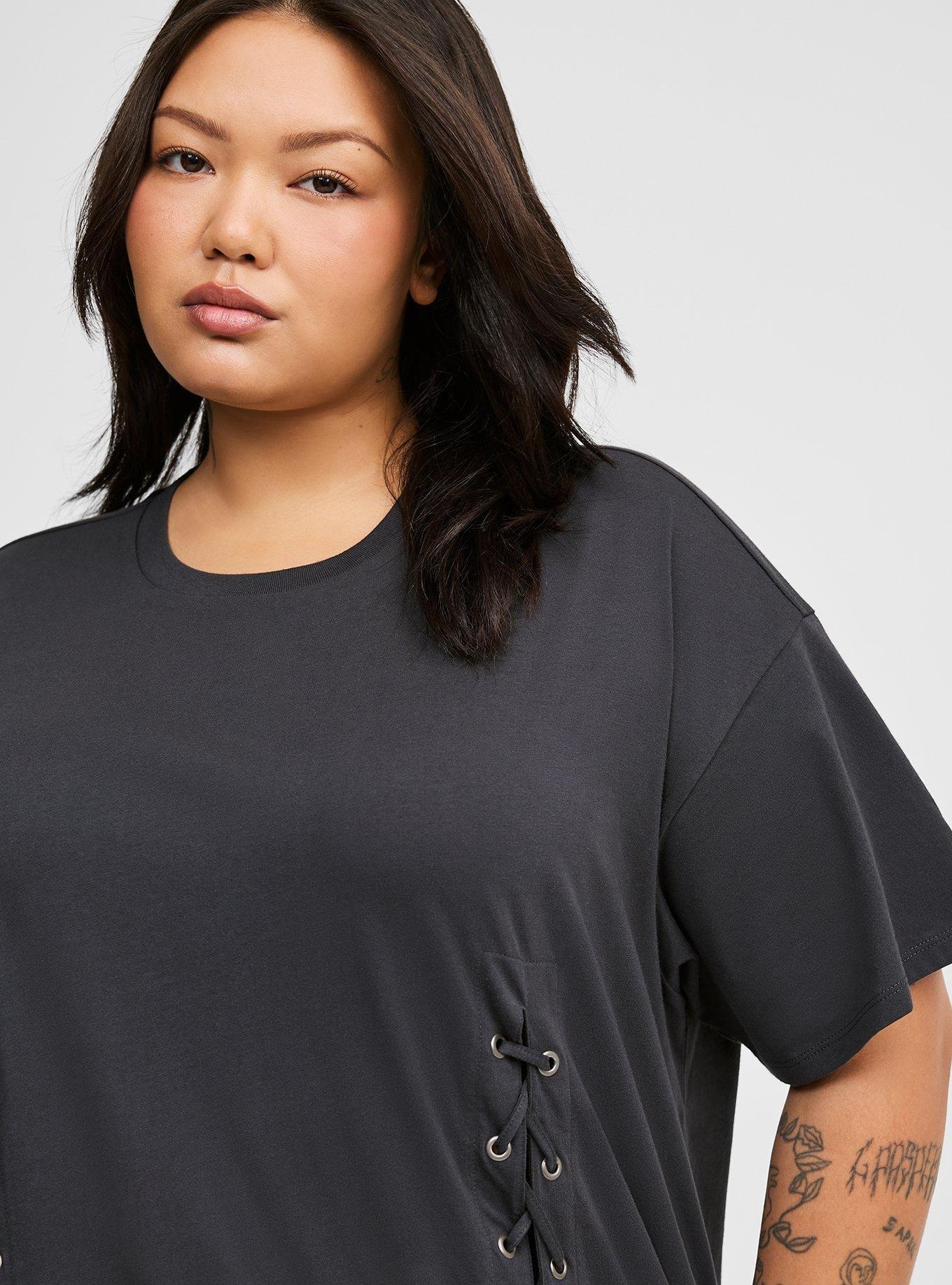 Heritage Jersey Oversized Crew Neck Grommet Tee