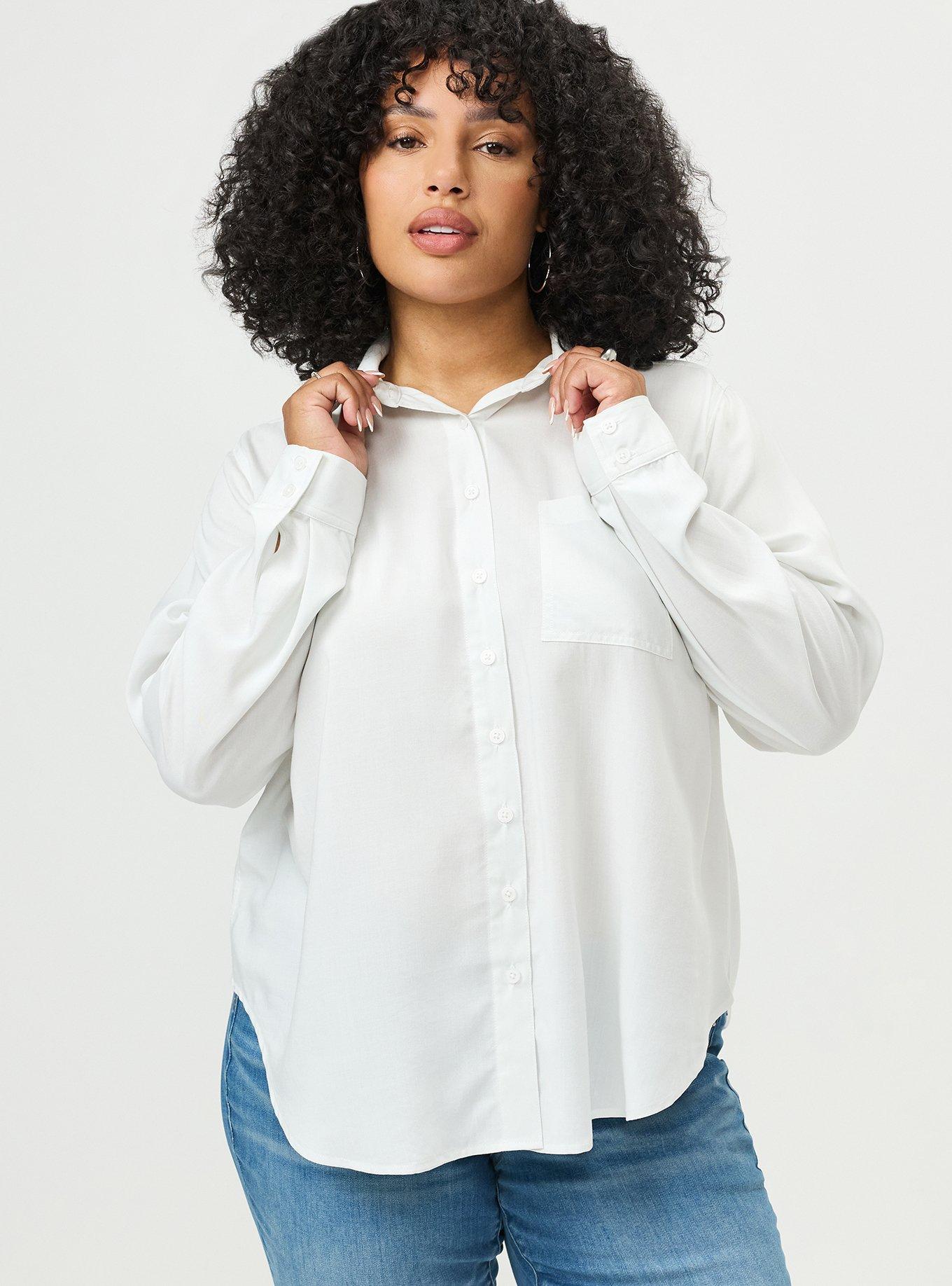 Lizzie Challis Button Up Shirt, BLANC DE BLANC, alternate