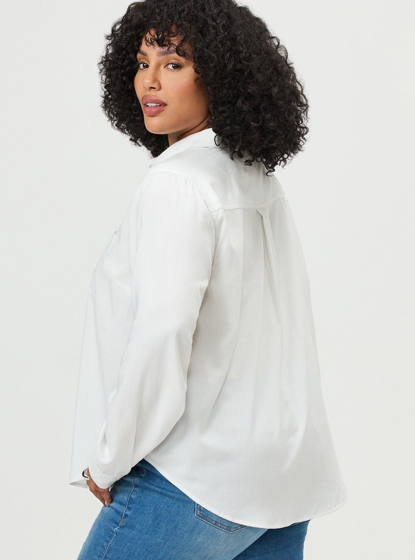 Lizzie Challis Button Up Shirt, BLANC DE BLANC, alternate