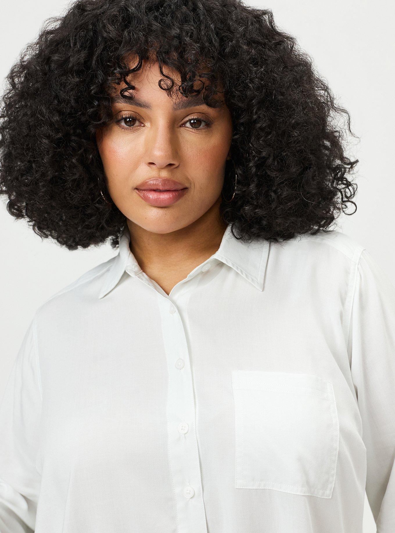 Lizzie Challis Button Up Shirt, BLANC DE BLANC, alternate