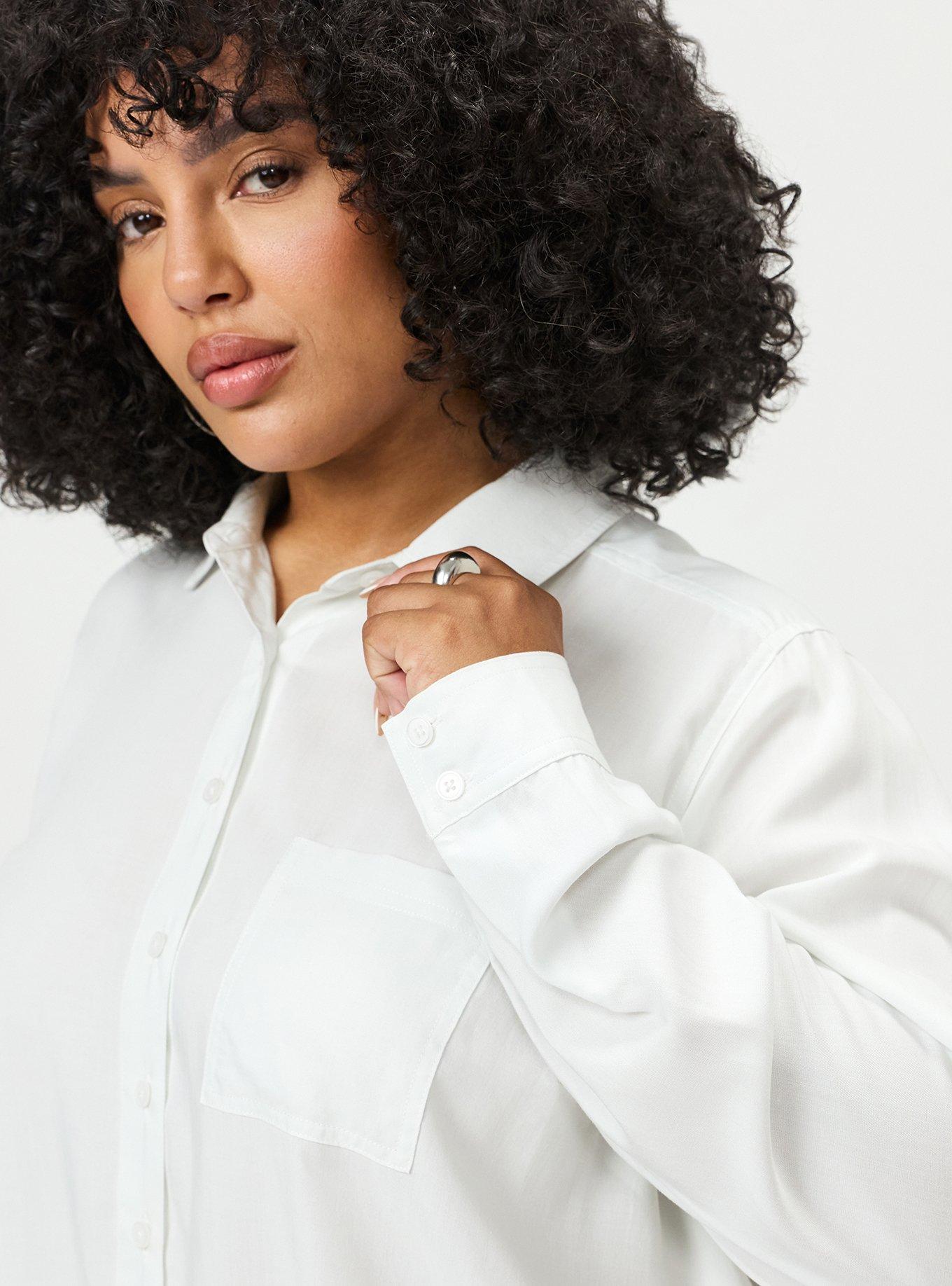 Lizzie Challis Button Up Shirt, BLANC DE BLANC, alternate