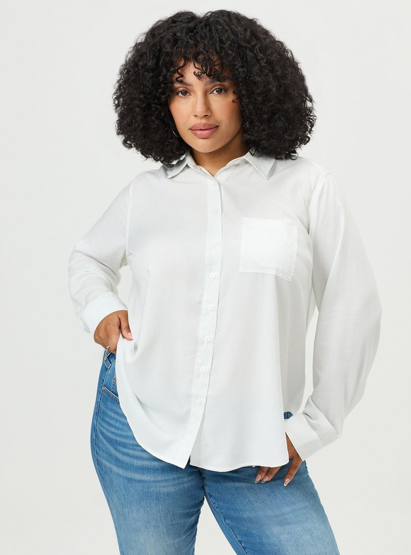 Lizzie Challis Button Up Shirt, BLANC DE BLANC, hi-res
