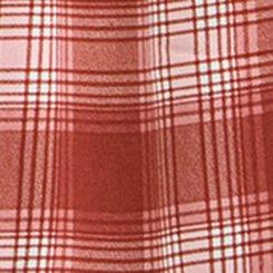 Lizzie Challis Button Up Shirt, AMELIA PLAID BRICK, swatch