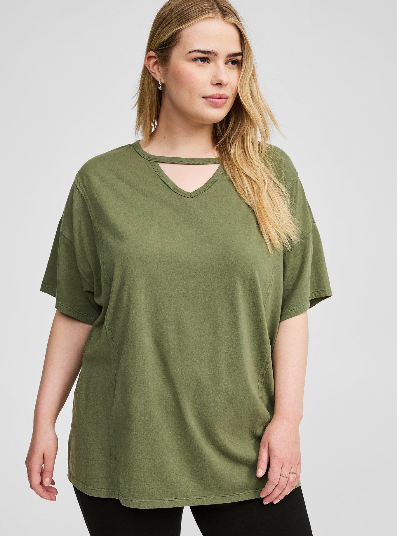 Heritage Cotton Choker Seamed Tee