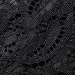 Stretch Lace Sweetheart Cinch Front Top, DEEP BLACK, swatch