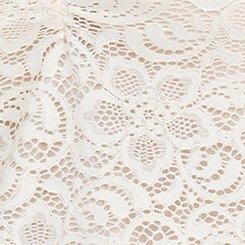 Stretch Lace Sweetheart Cinch Front Top, DEW, swatch