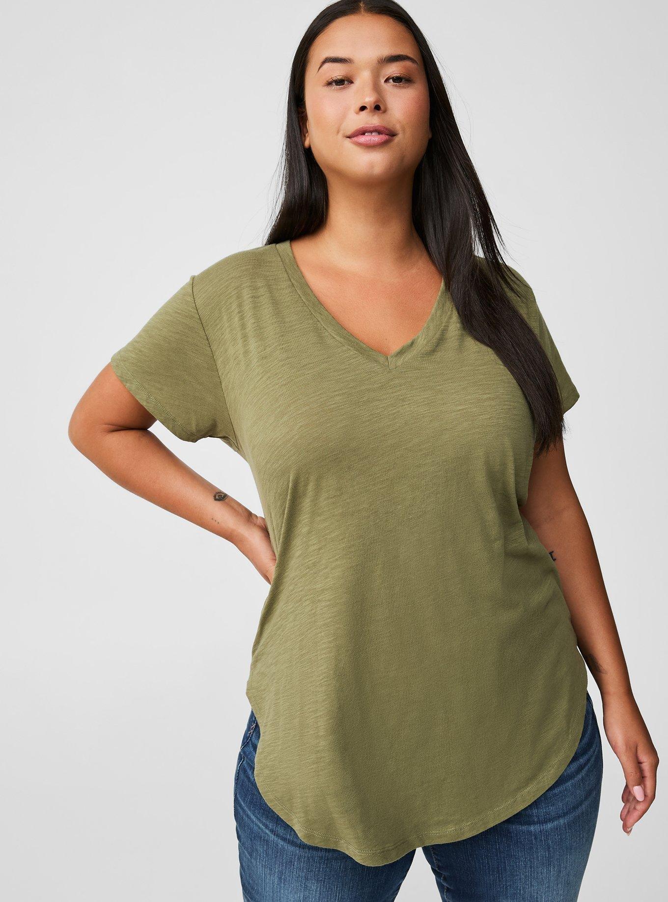 Heritage Slub V-Neck Side Slit Tee