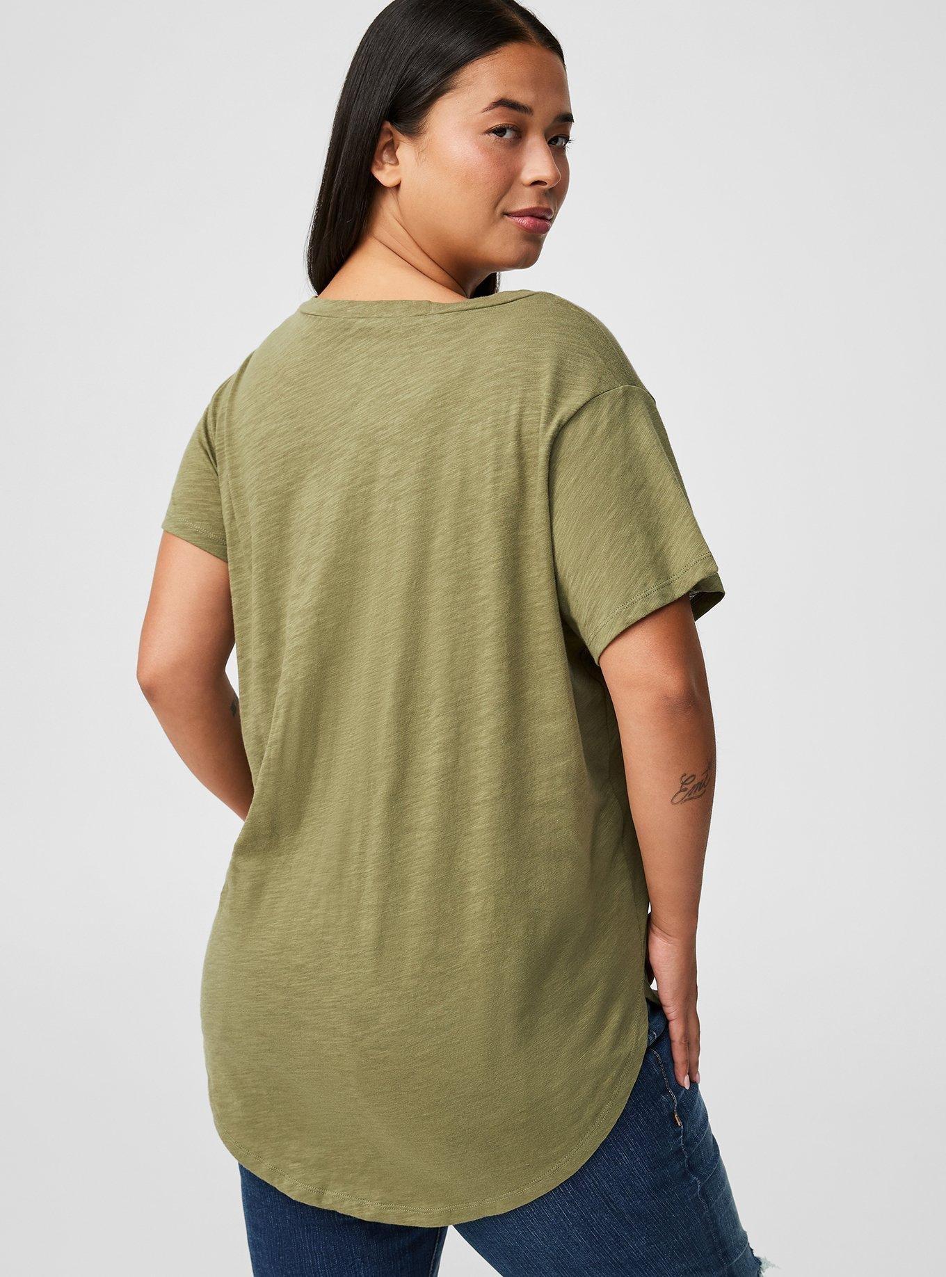 Heritage Slub V-Neck Side Slit Tee