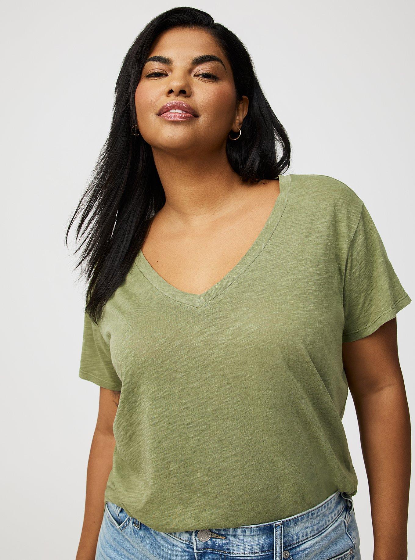 Heritage Slub V-Neck Side Slit Tee