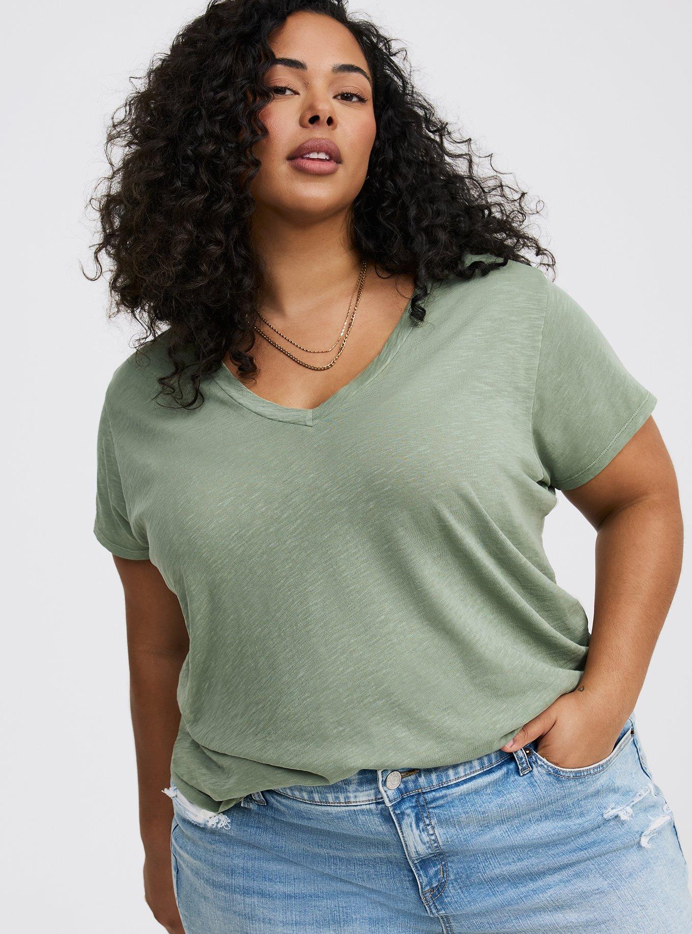 Heritage Slub V-Neck Side Slit Tee