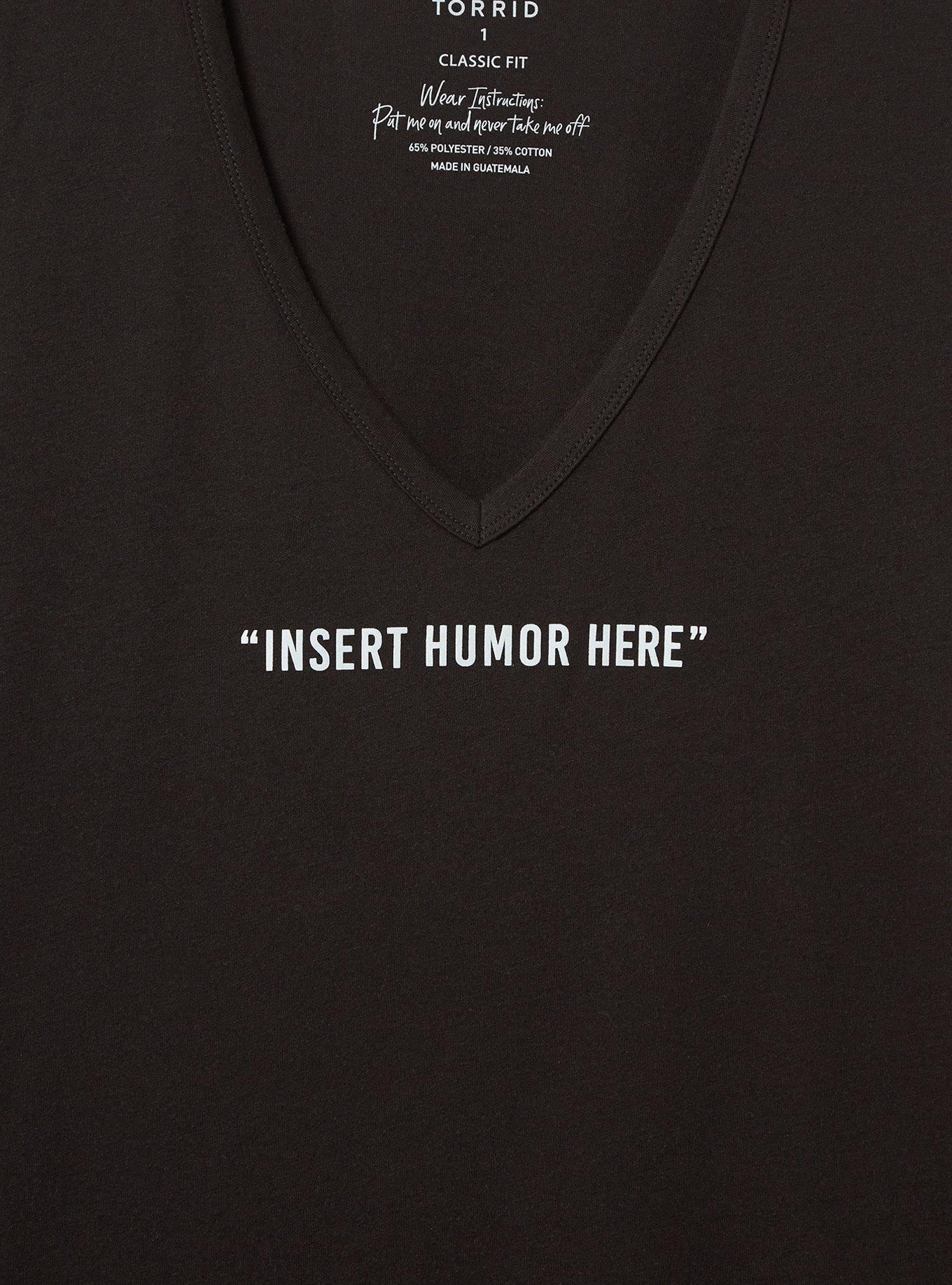 Insert Humor Classic Fit Signature Jersey V-Neck Tee