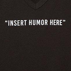 Insert Humor Classic Fit Signature Jersey V-Neck Tee, DEEP BLACK, swatch