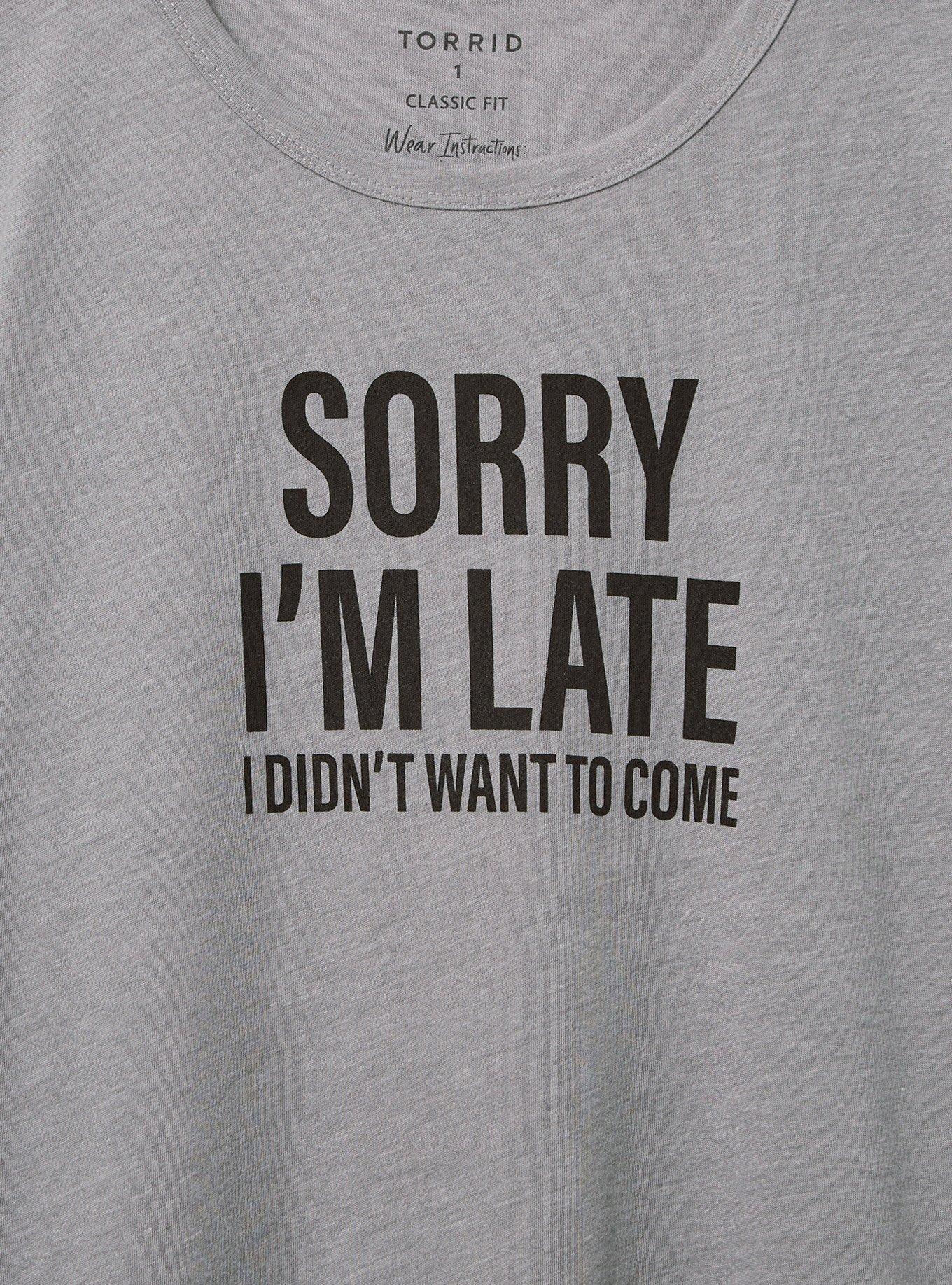 Sorry Late Classic Fit Signature Jersey V-Neck Tee