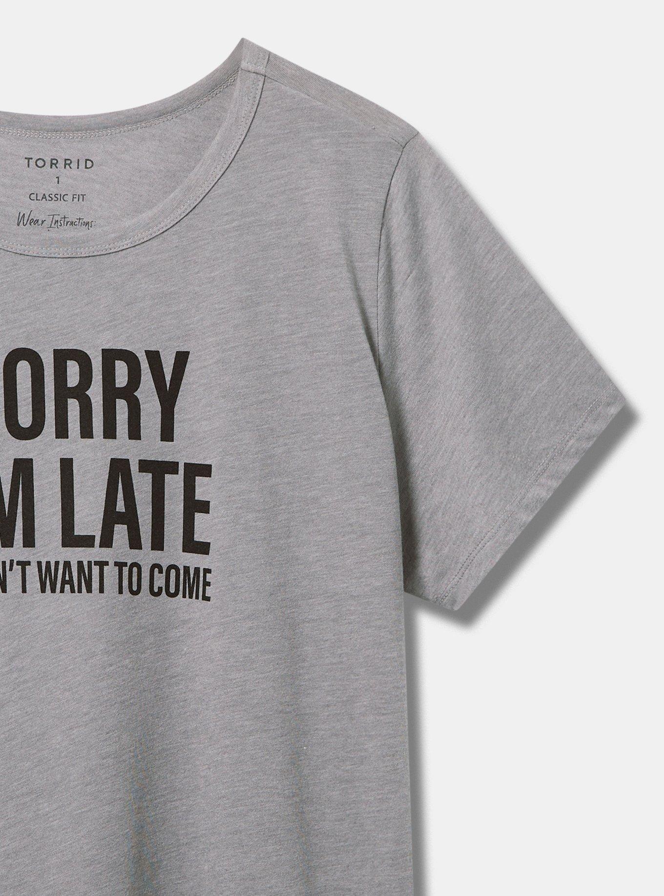 Sorry Late Classic Fit Signature Jersey V-Neck Tee