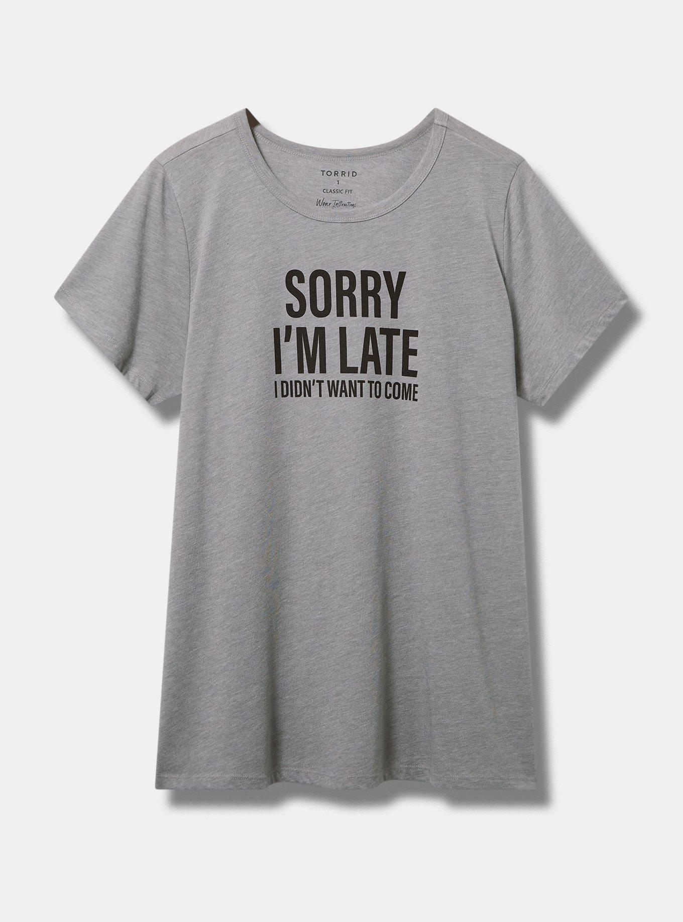 Sorry Late Classic Fit Signature Jersey V-Neck Tee