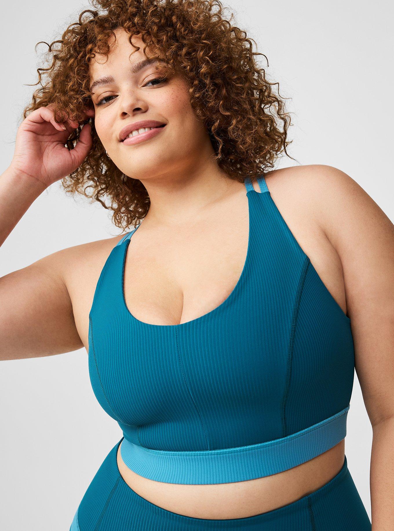 Low Impact Wireless Rib Active Sports Bra