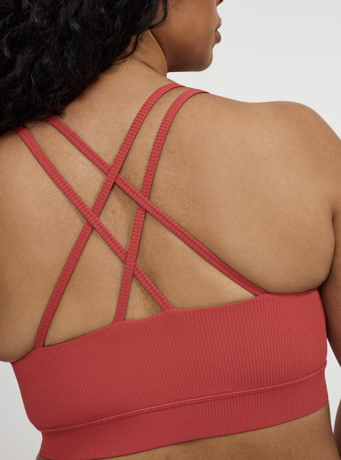 TRU Low Impact Wireless Rib Active Bra, HOLLY BERRY, alternate
