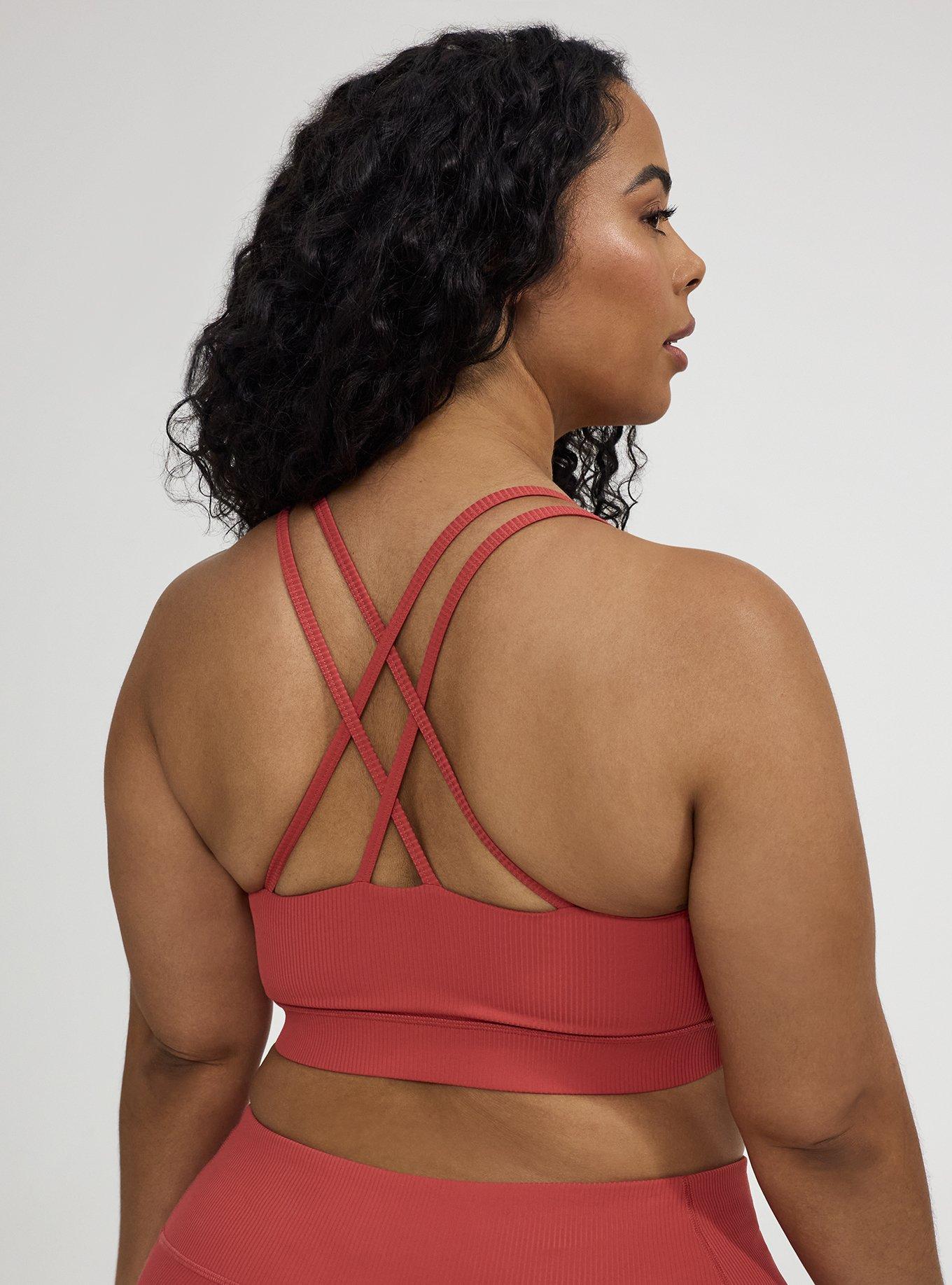 TRU Low Impact Wireless Rib Active Bra, HOLLY BERRY, alternate