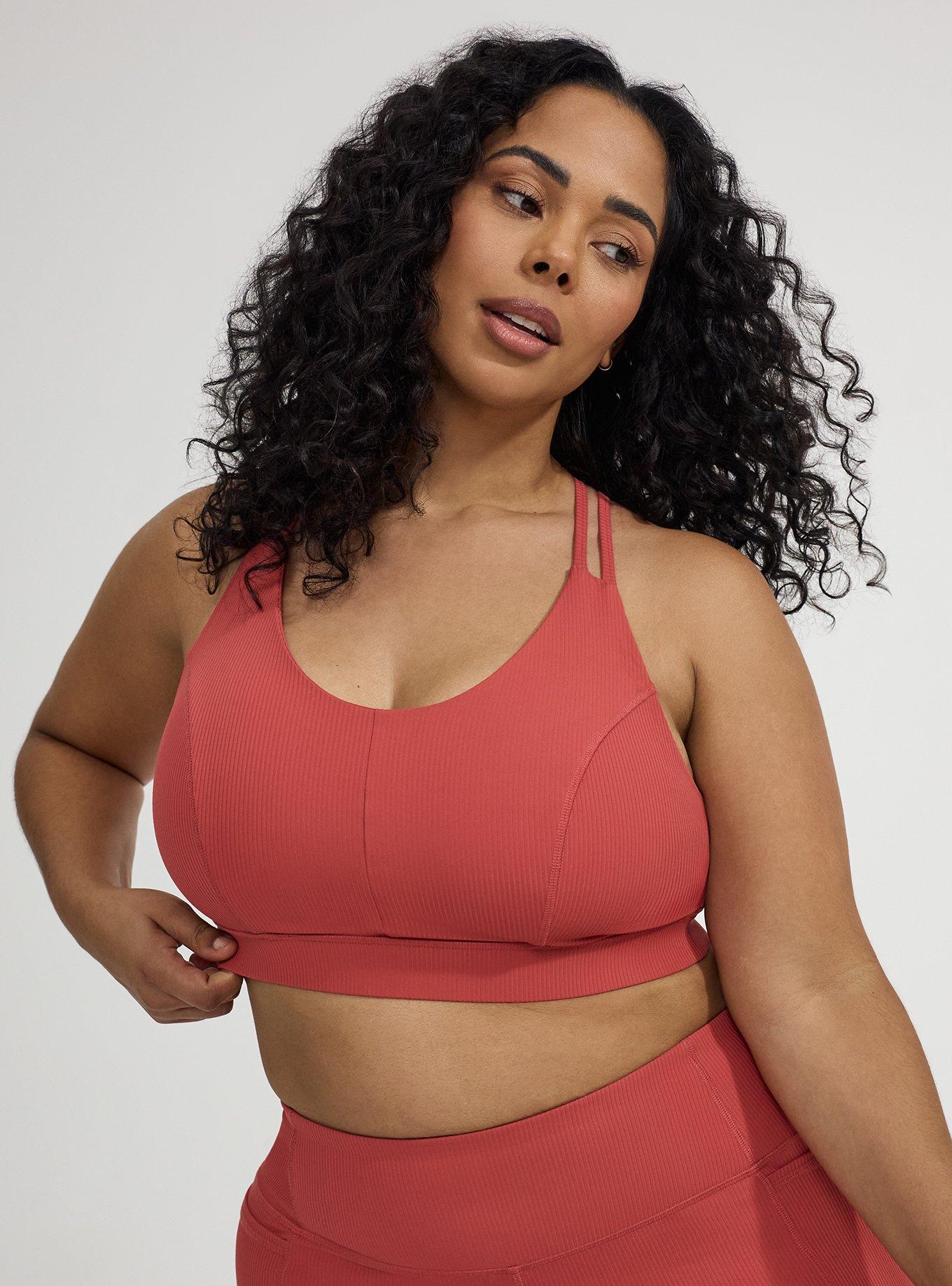 TRU Low Impact Wireless Rib Active Bra, HOLLY BERRY, alternate