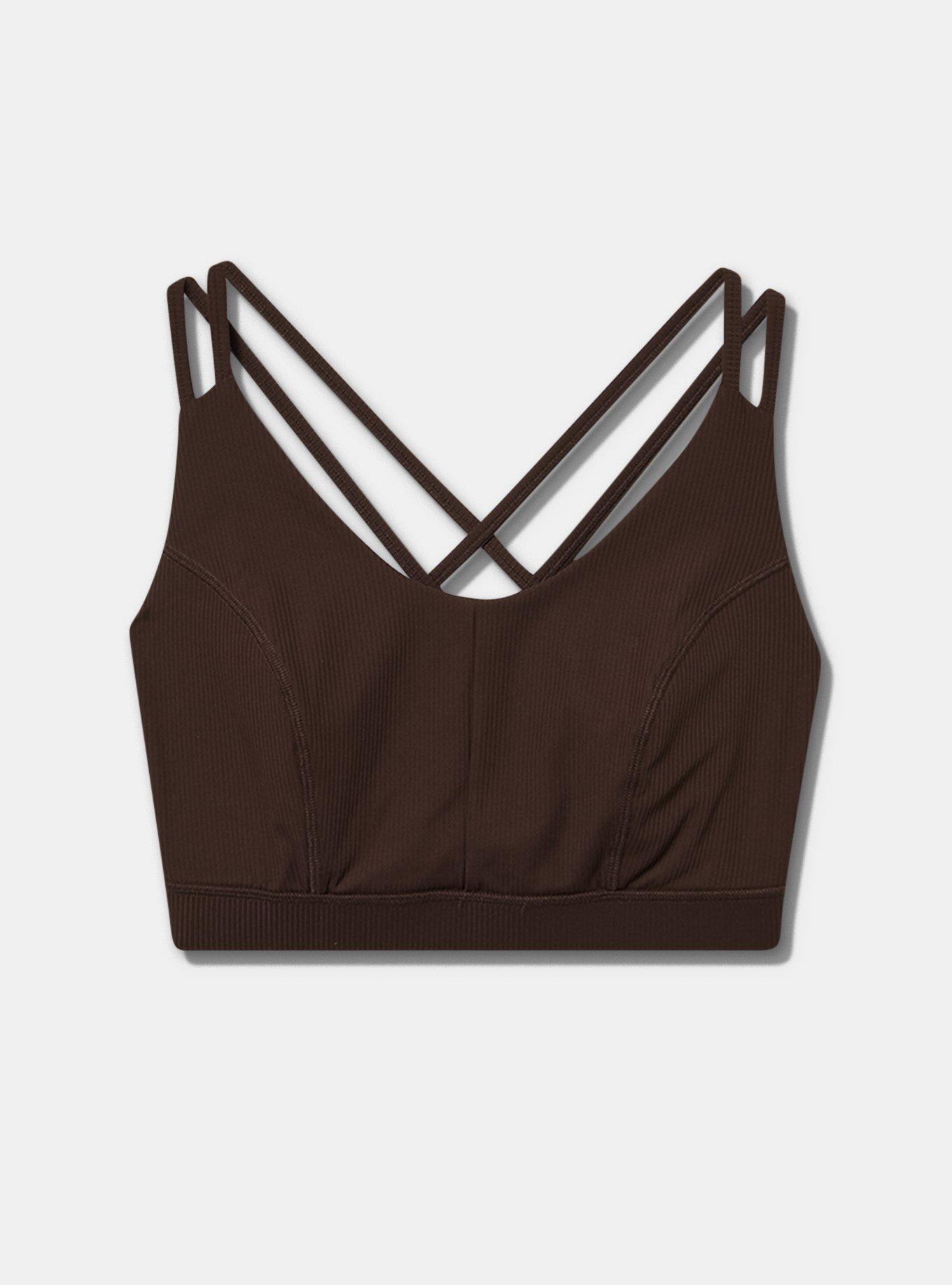 TRU Low Impact Wireless Rib Active Bra, JAVA, flat