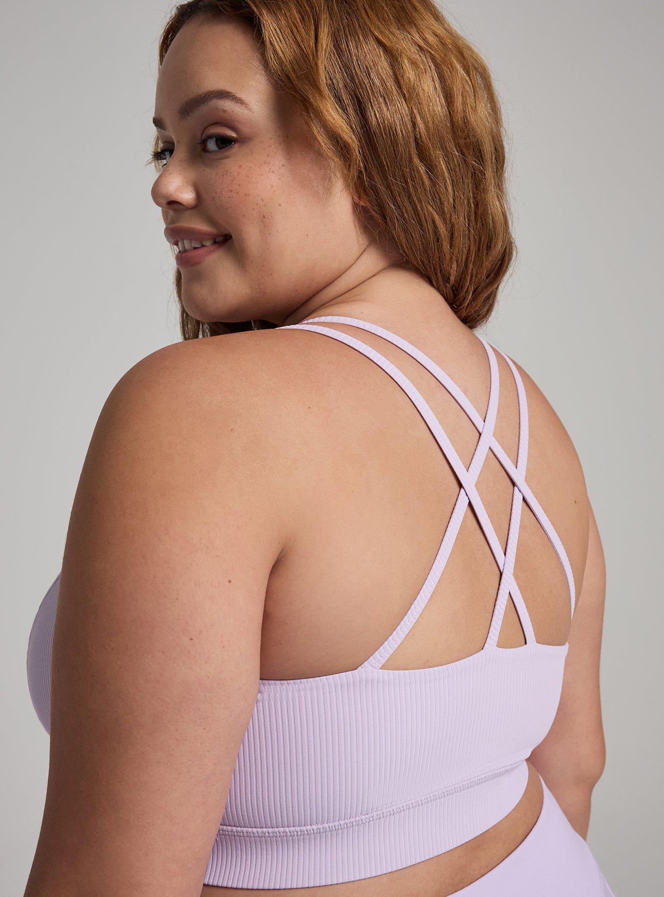 TRU Low Impact Wireless Rib Active Bra, ENGLISH HYACINTH, alternate