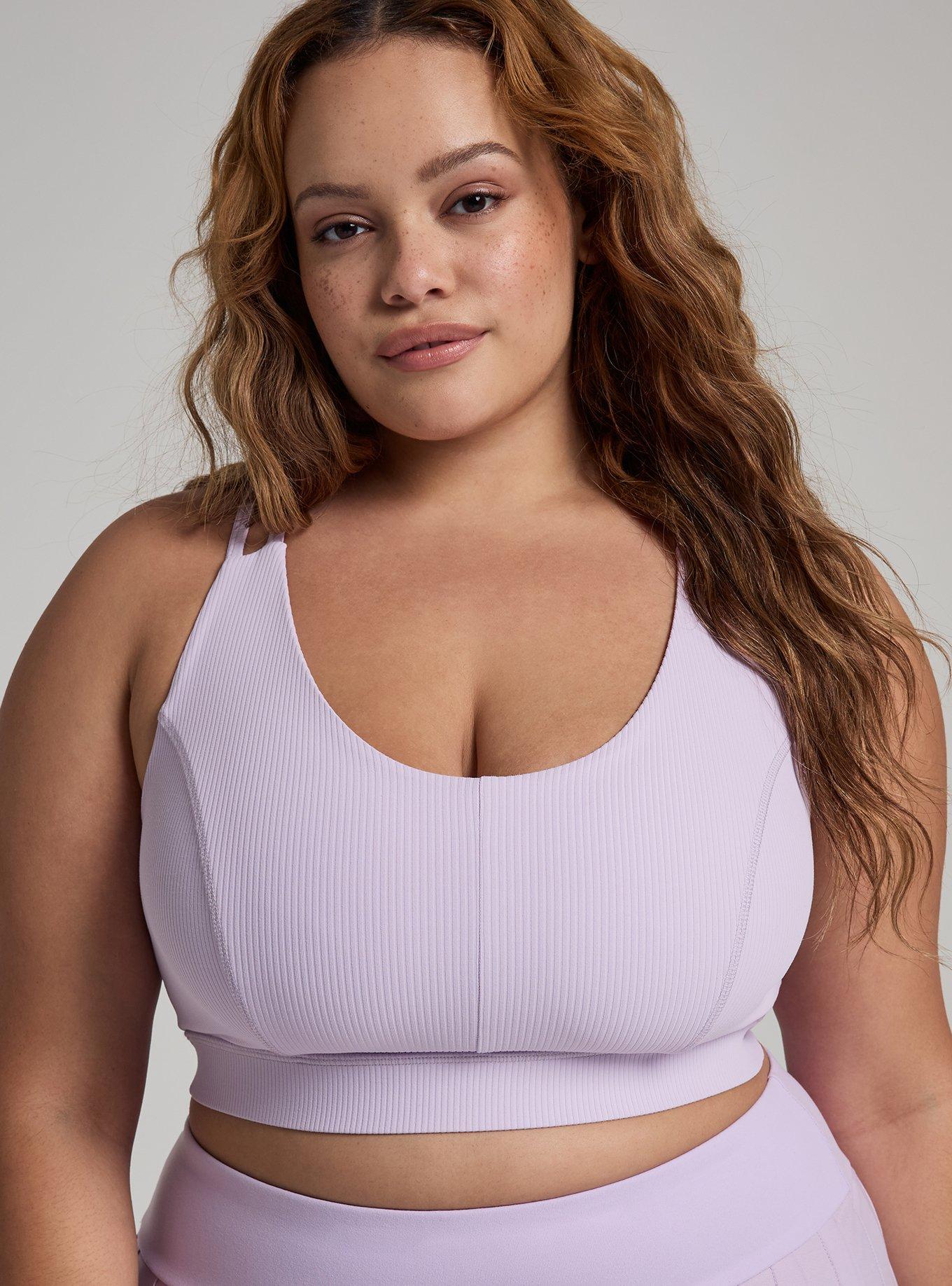 TRU Low Impact Wireless Rib Active Bra, ENGLISH HYACINTH, alternate