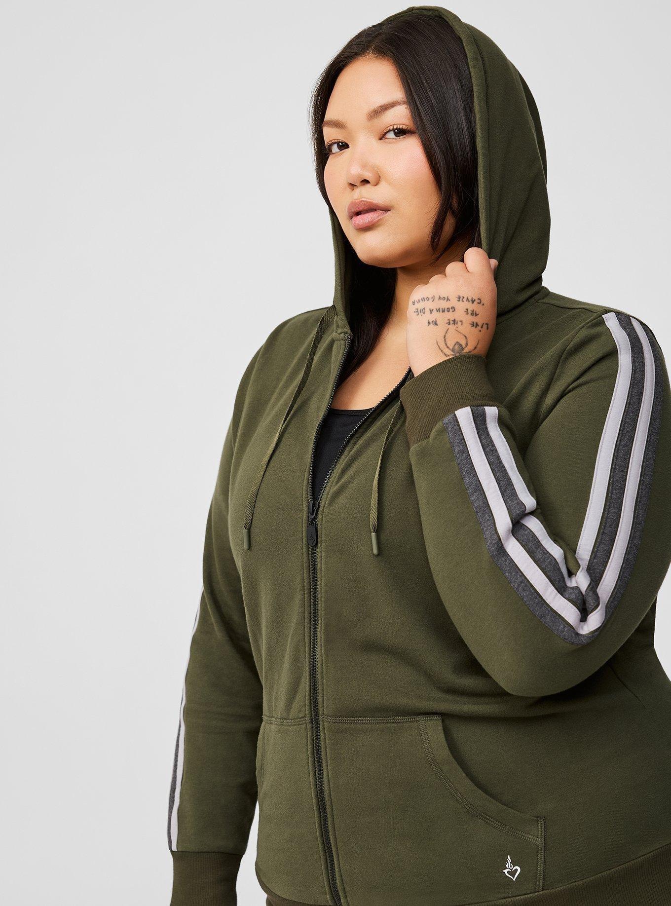 Everyday Fleece Stripe Active Zip Hoodie