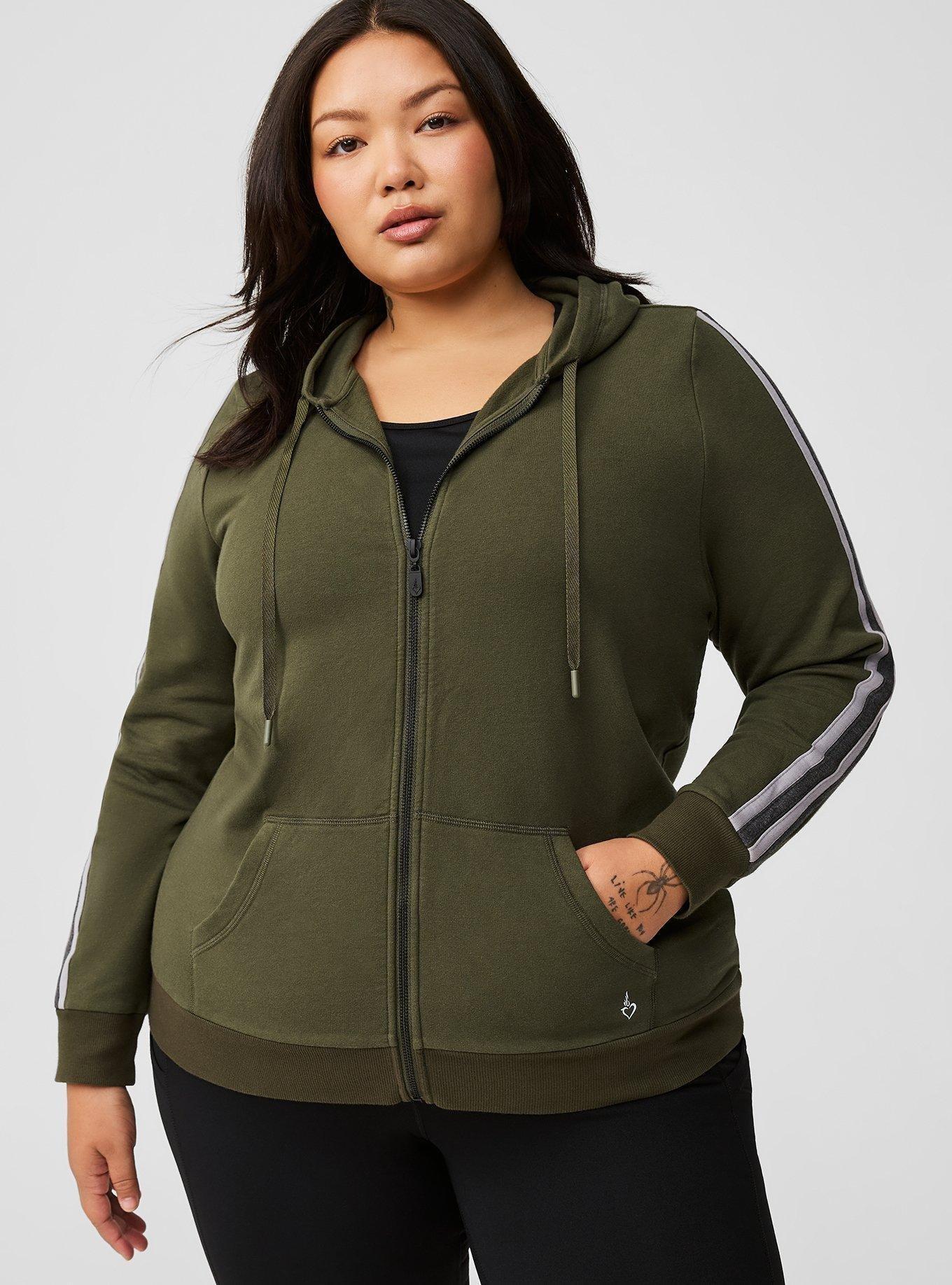 Everyday Fleece Stripe Active Zip Hoodie