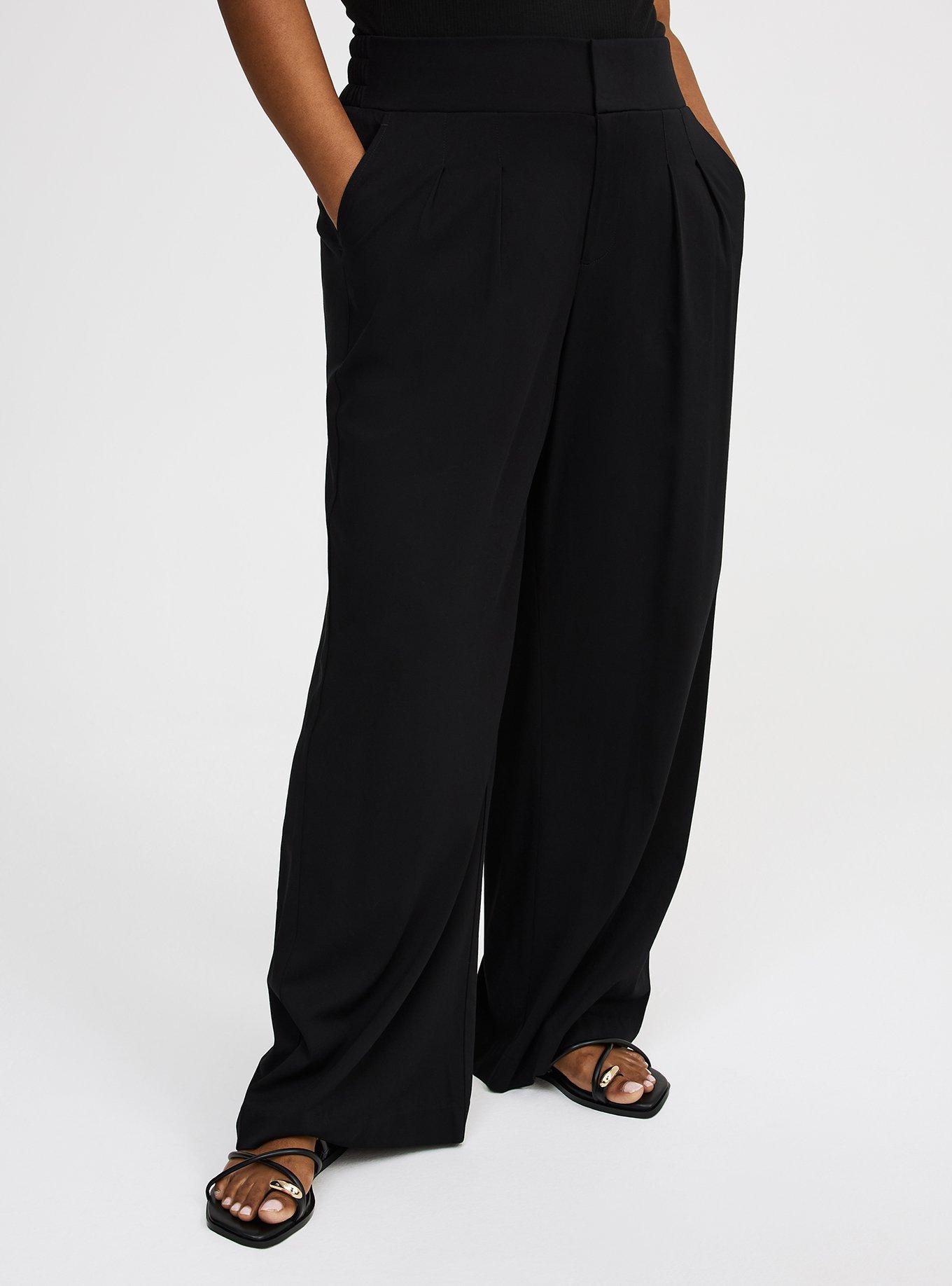 Wide Leg Stretch Challis High-Rise Pant