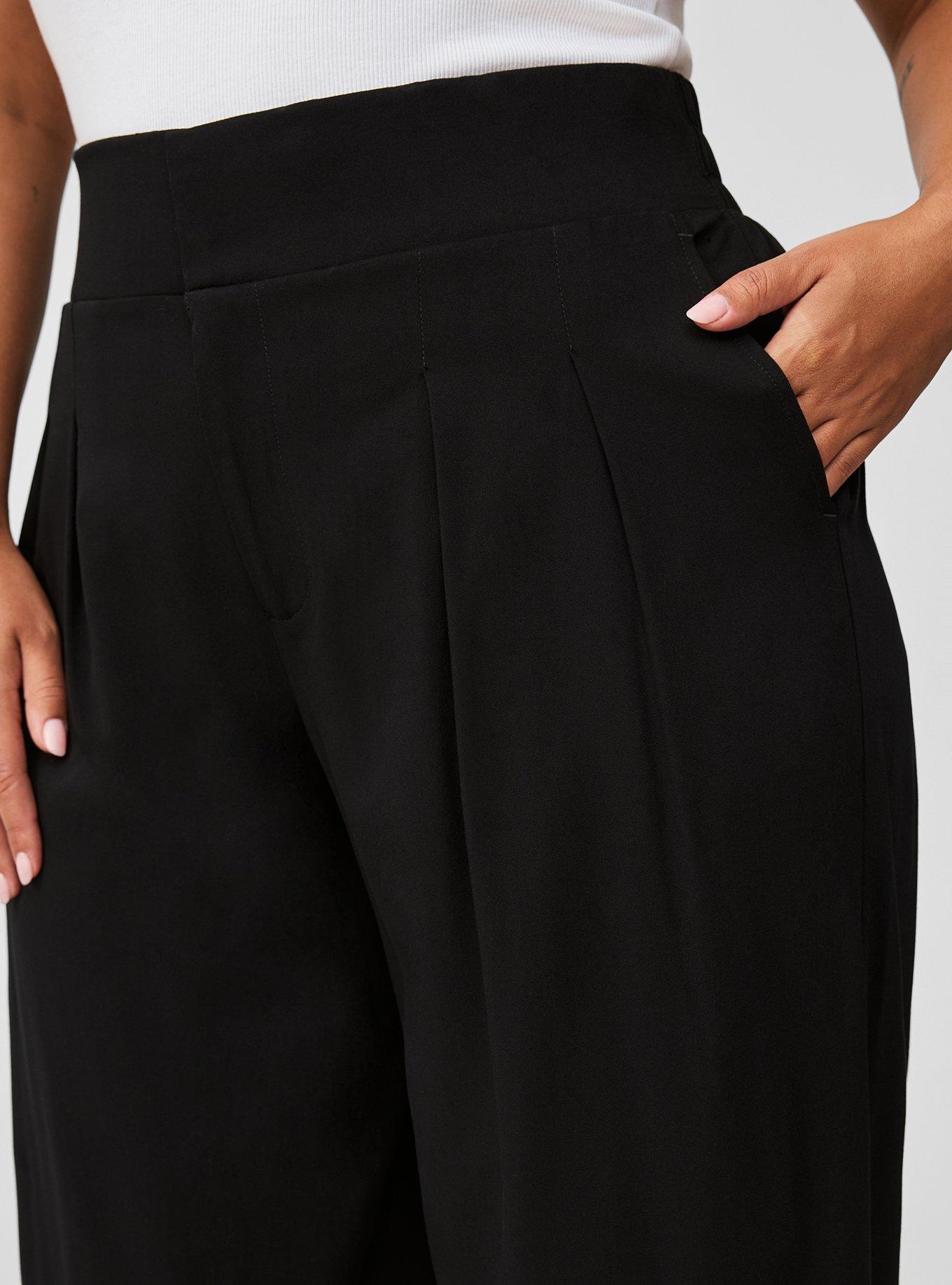 Wide Leg Stretch Challis High-Rise Pant