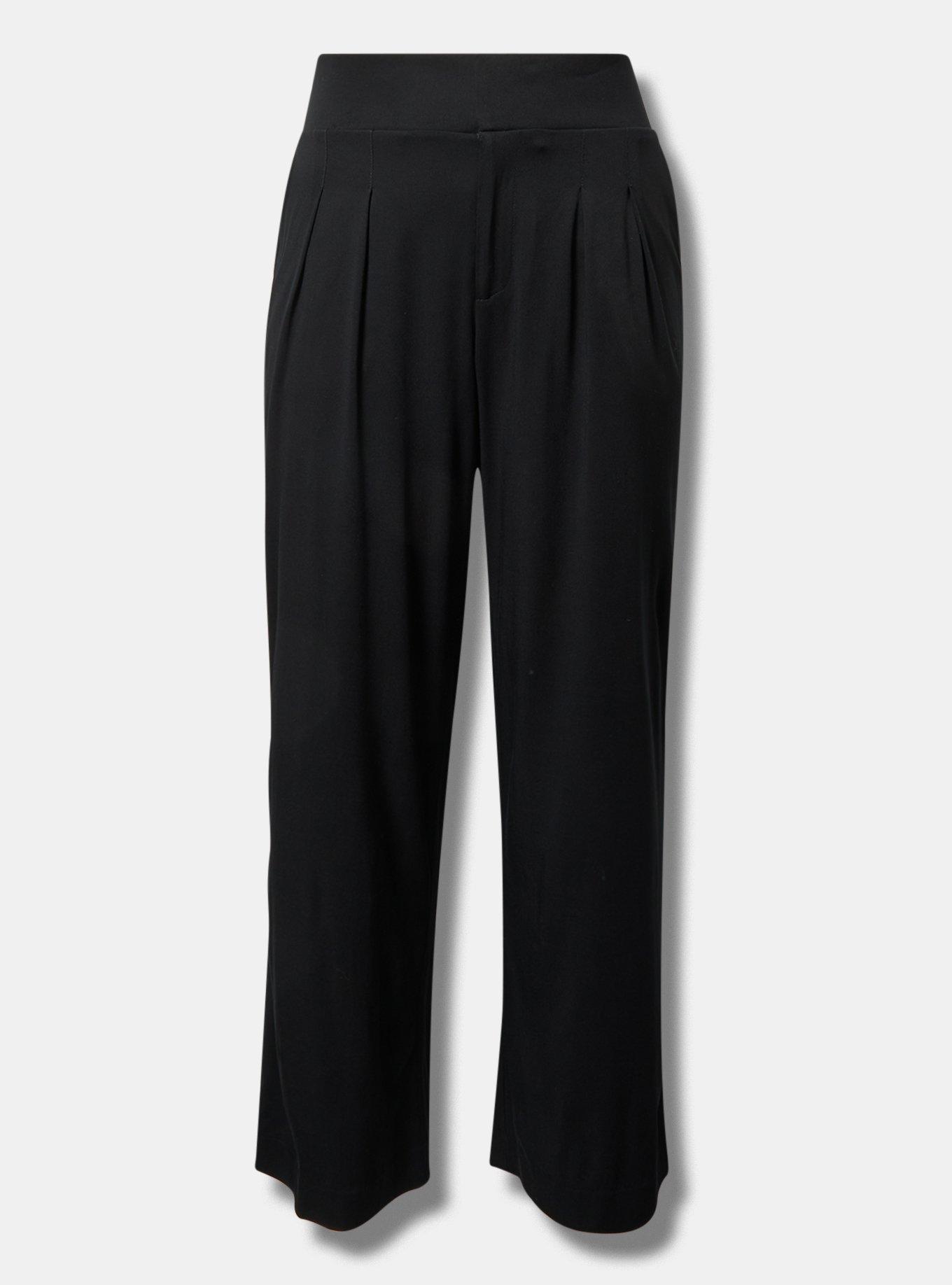Wide Leg Stretch Challis High-Rise Pant