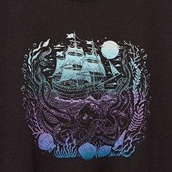 Pirate Ship Classic Fit Heritage Jersey Crew Tee, DEEP BLACK, swatch