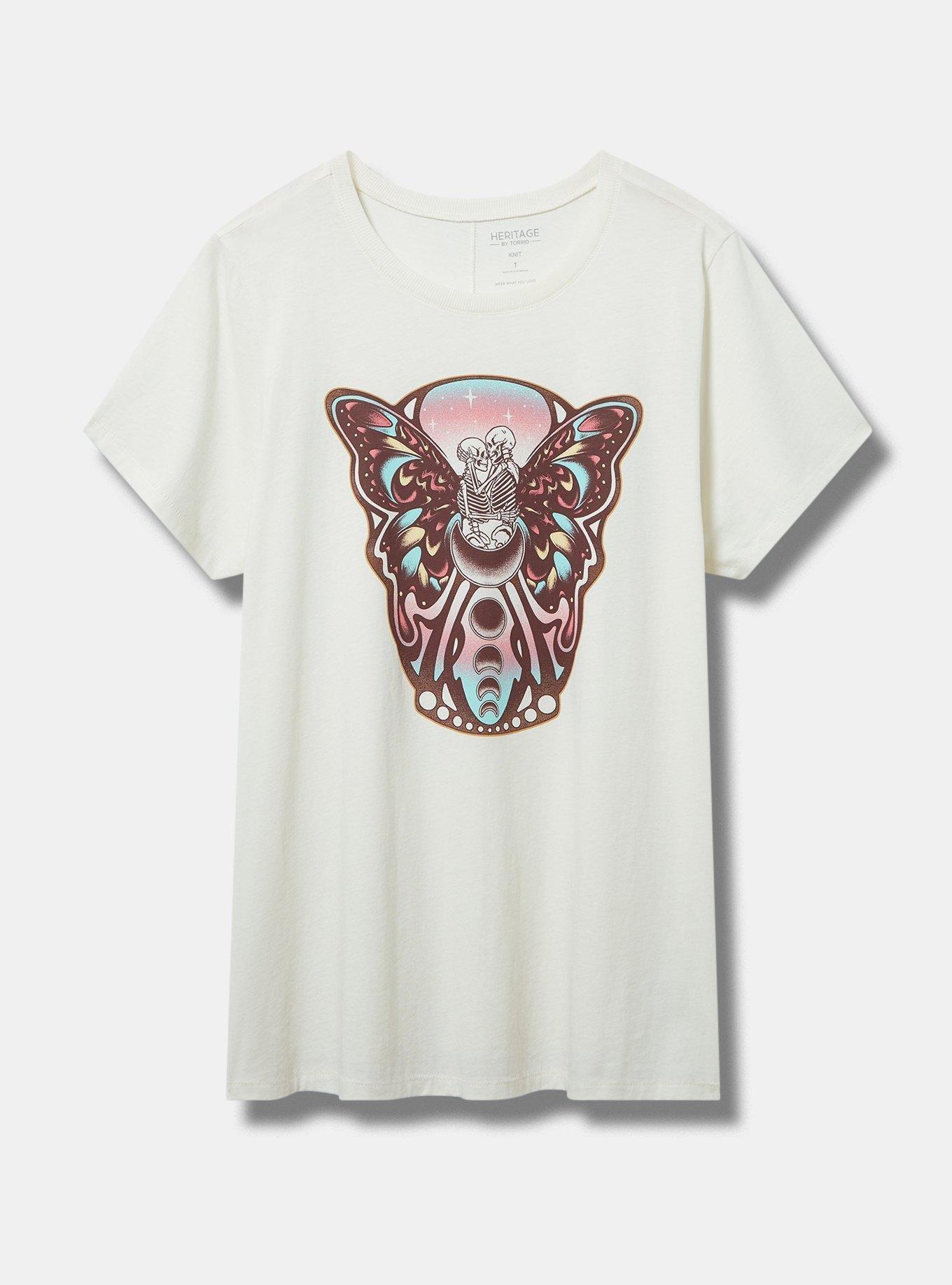 Skeleton Butterfly Classic Fit Heritage Jersey Crew Tee