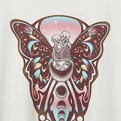 Plus Size Skeleton Butterfly Classic Fit Heritage Jersey Crew Tee, BLANC DE BLANC, swatch