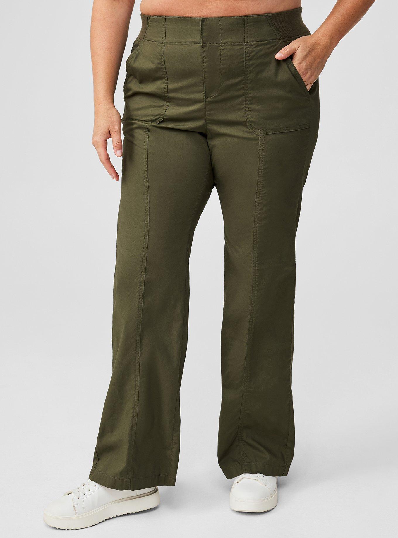 Relaxed Utility Poplin Mid-Rise Boot Pant