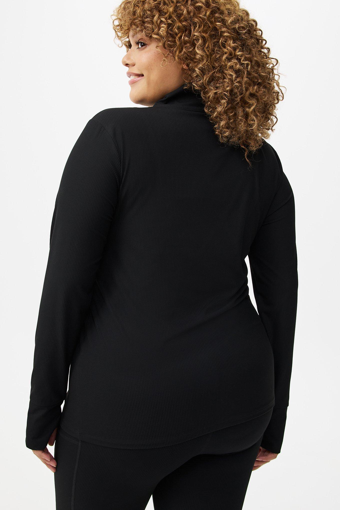 Performance Core Rib Long Sleeve Mock Neck Zip Pullover