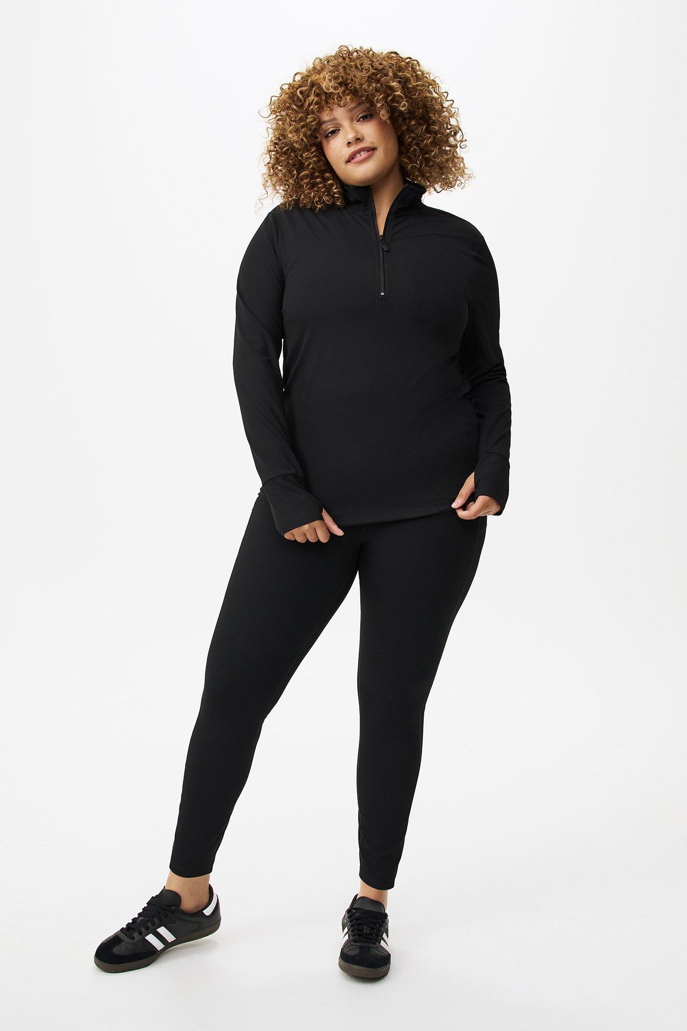 Performance Core Rib Long Sleeve Mock Neck Zip Pullover