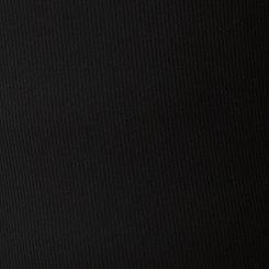 Performance Rib Long Sleeve Mock Neck Zip Pullover, DEEP BLACK, swatch